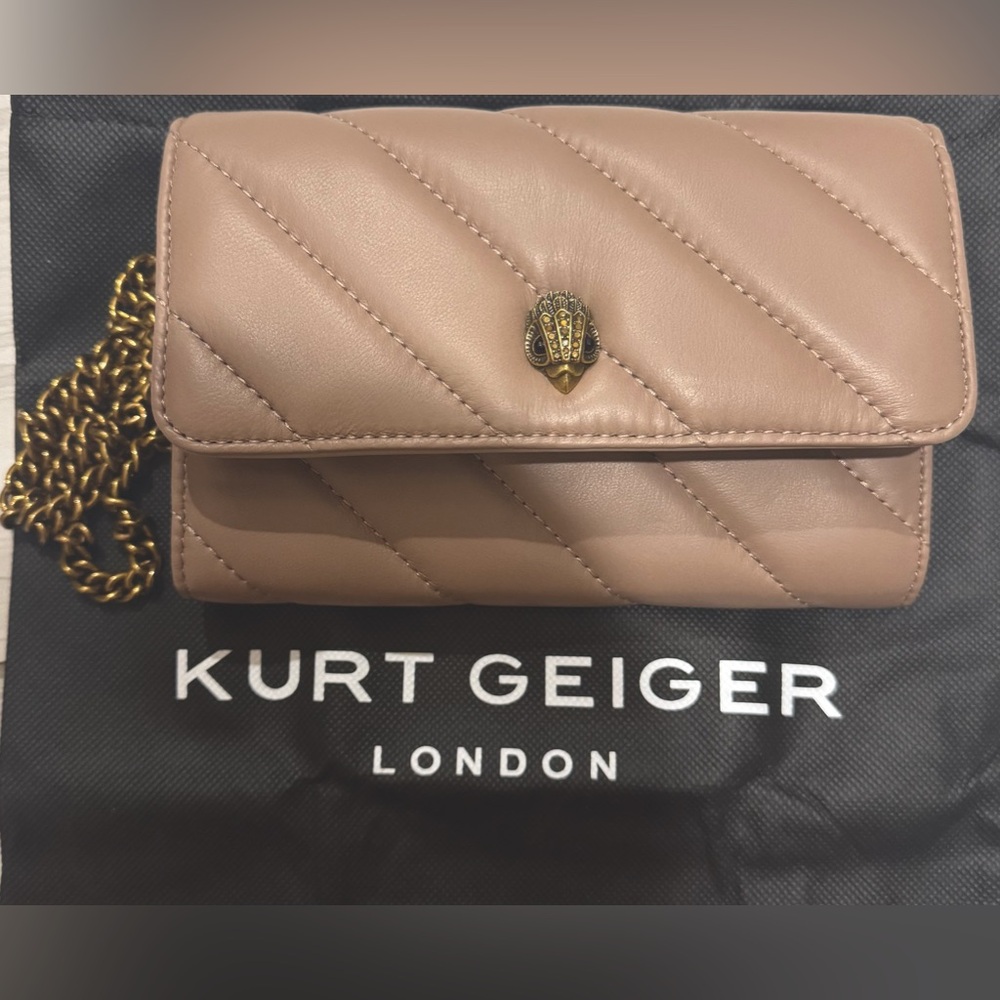 NWOT Kurt Geiger Quilted Pink Crossbody Bag